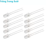 LED 5mm Trong Suốt Màu Trắng Chân Ngắn